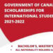 Government of Canada Scholarships 2022 | Fully Funded