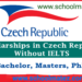 Scholarships in Czech Republic Without IELTS 2024 (BS, MS, PhD)